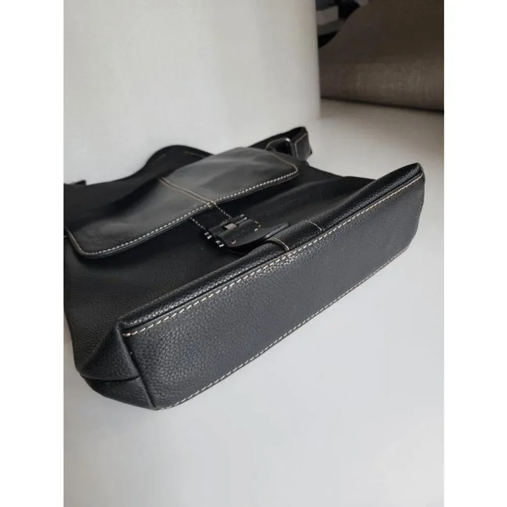 Men's Genuine Leather Messenger Shoulder Tablet Bag